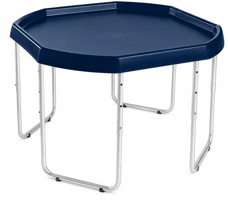 Tijdelijk Beschikbaar Tuff Tray 100cm SET - Speelbak Donkerblauw met verstelbaar onderstel zilver