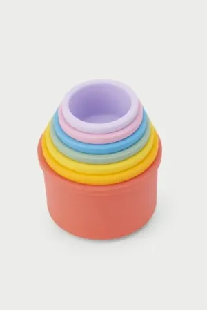 Alleen Vandaag TickiT - Silisoft Ronde Stapelbekers (regenboog)