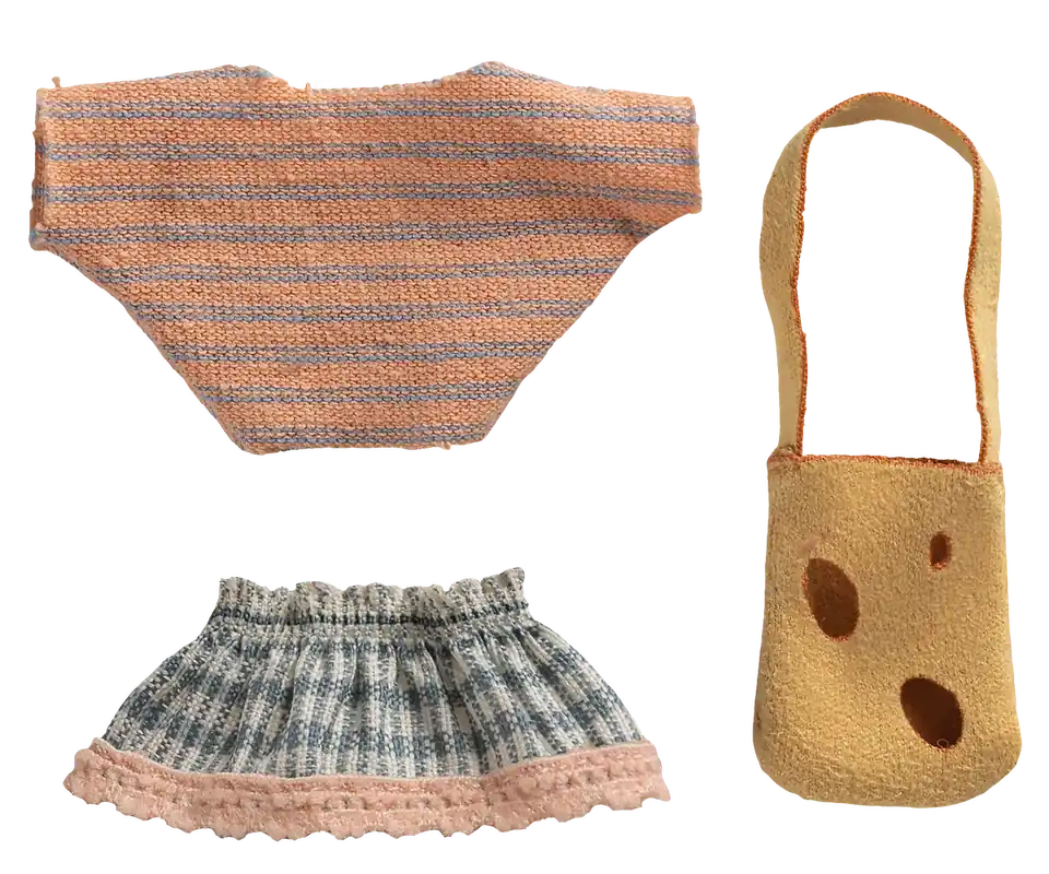 Exclusieve Aanbieding Maileg - Kledingset met Tas, Kleine Zus Muis