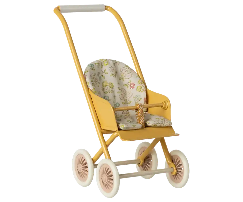 Maileg - Buggy of kinderwagen Micro Yellow Koopje