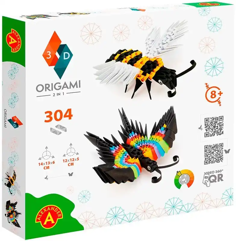 ORIGAMI 3D Bee and Buterfly - 304pcs Must-Have