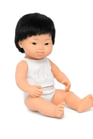Goedkoop Pop Aziatische jongen met Down syndroom (38 cm) - Miniland
