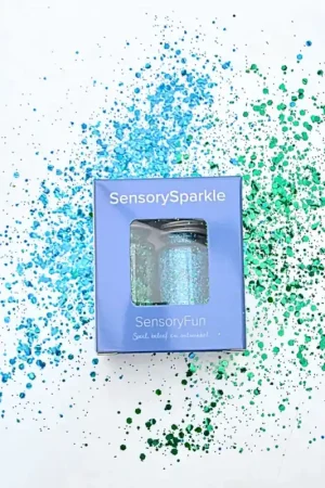 Gecertificeerd SensorySparkle Bio-Glitter 2 x 18 gr — blauw/groen