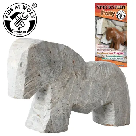 Flitsaanbieding Kids At Work - Speksteen onbewerkte vorm Pony