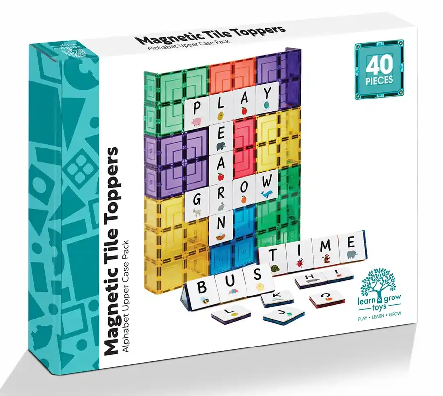 Learn And Grow - Magnetische tegel topper Alfabet (engels) 40 stuks Veilige Betaling
