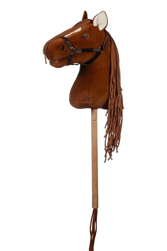 HKM - Premium stokpaard hobby horse - donkere vos Flitsaanbieding
