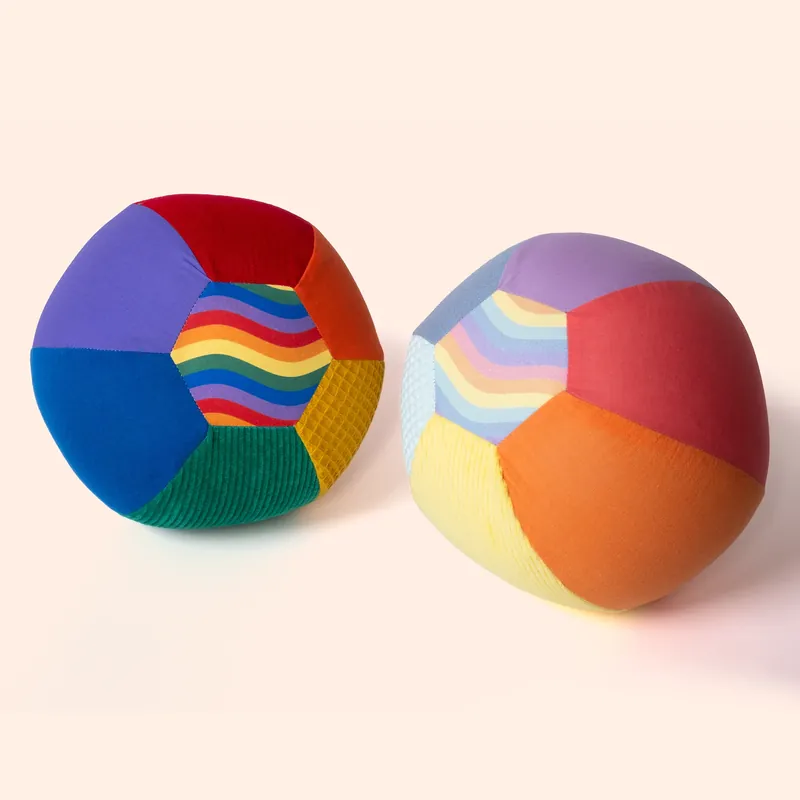 Fabrieksprijs Little Botanic label - SET Sensorische Ballonballen - Pastel en Regenboog