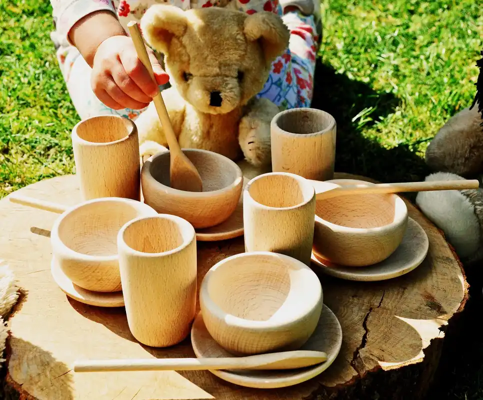Cosy - Teddybeer Houten Theeset (16 stuks) Actieprijs