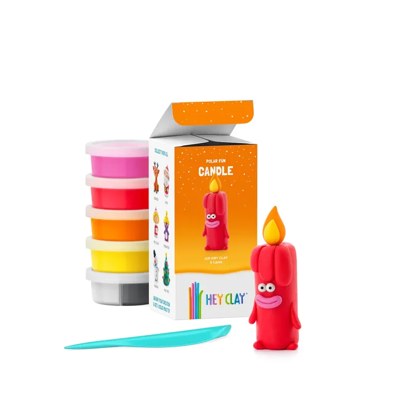 Hey Clay - Candle kersthanger - 5 cans Finale Uitverkoop