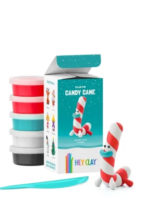 Hey Clay - Candy Cane kersthanger - 5 cans Direct Verzonden
