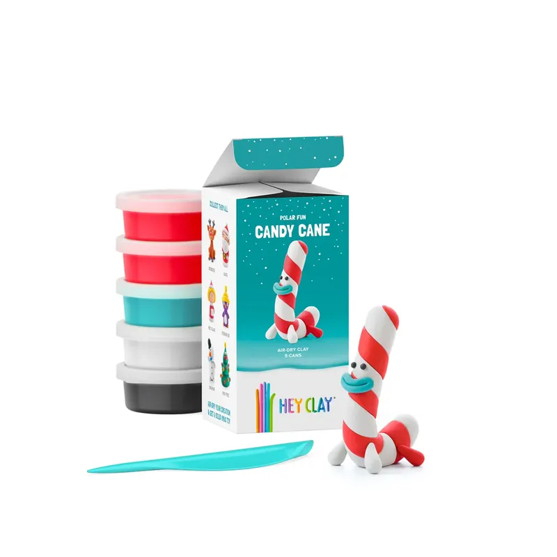 Hey Clay - Candy Cane kersthanger - 5 cans Direct Verzonden