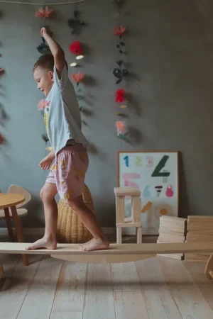 Kinderfeets - Balansbalk en wipwap van hout Express Levering