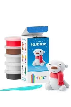 Gecertificeerd Hey Clay - Polar Bear kersthanger - 5 cans