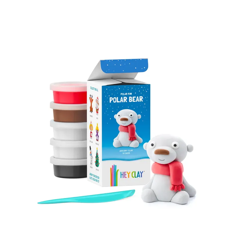 Gecertificeerd Hey Clay - Polar Bear kersthanger - 5 cans