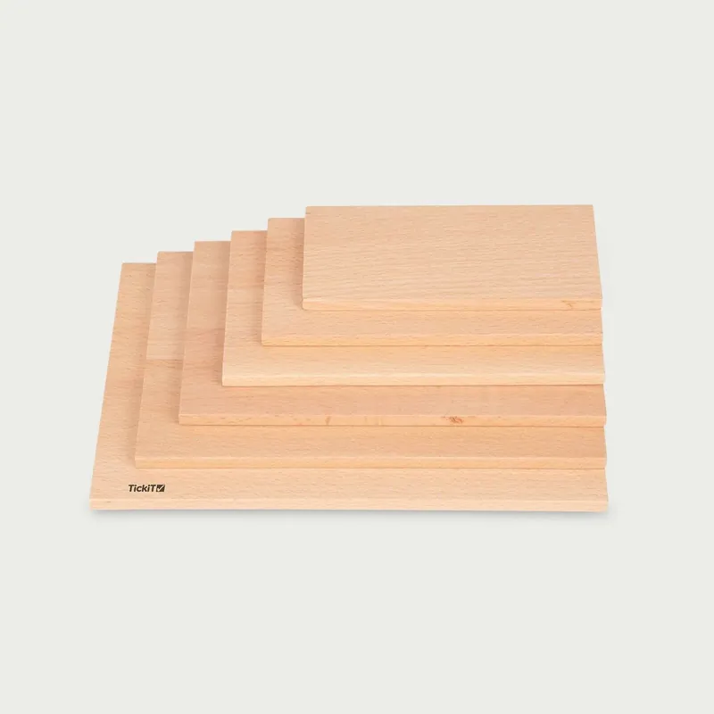 Voordeelprijs TickiT - Natuurlijke Houten Architect Rechthoekige Panelen