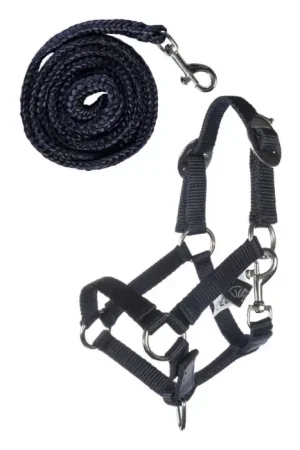 Premium HKM - Halster en halstertouw voor stokpaard hobby horse - navy