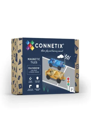 CONNETIX - 2 auto's of treinen - magnetisch constructiespeelgoed Koopje