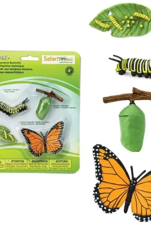 Veilige Betaling Speelfiguren Levenscyclus Monarchvlinder - Safari Ltd 4 stuks