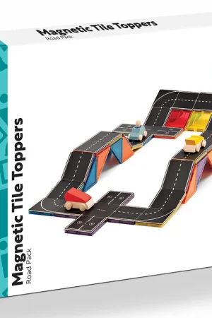 Koopje Learn And Grow - Magnetisch constructiespeelgoed Toppers Wegen - 40 stuks