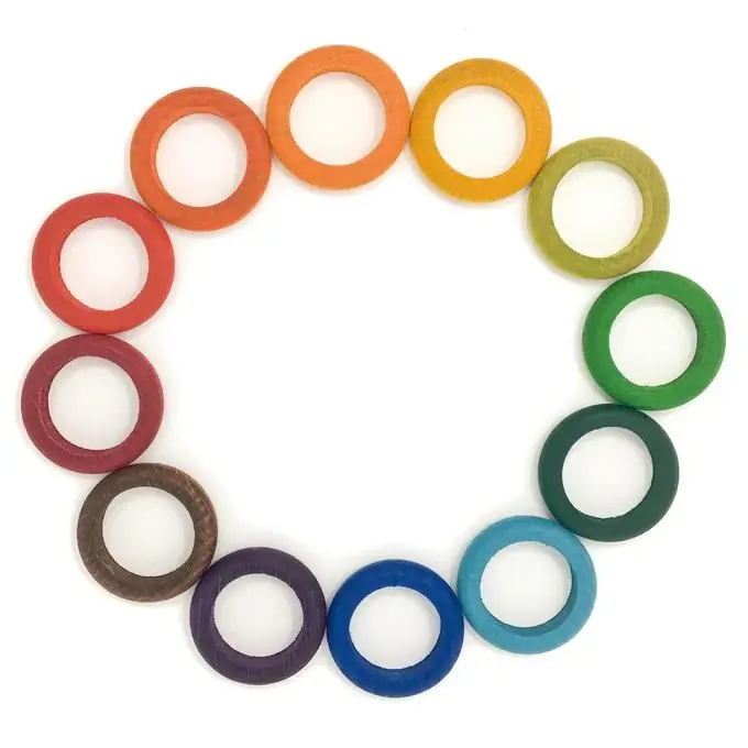 Betrouwbaar Grapat - 12 regenboog ringen - Grapat