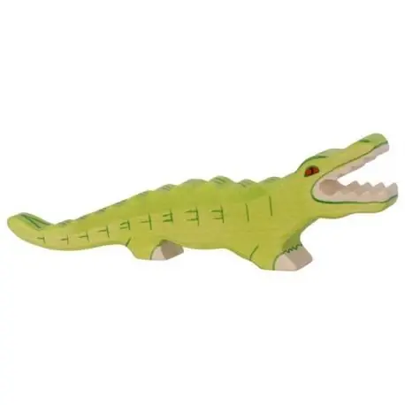 Holztiger - Houten Dieren - Krokodil 26 cm Laatste Versie