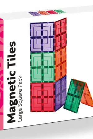 Beperkte Voorraad Learn And Grow - Magnetisch constructiespeelgoed Large Square Pack - 8 stuks