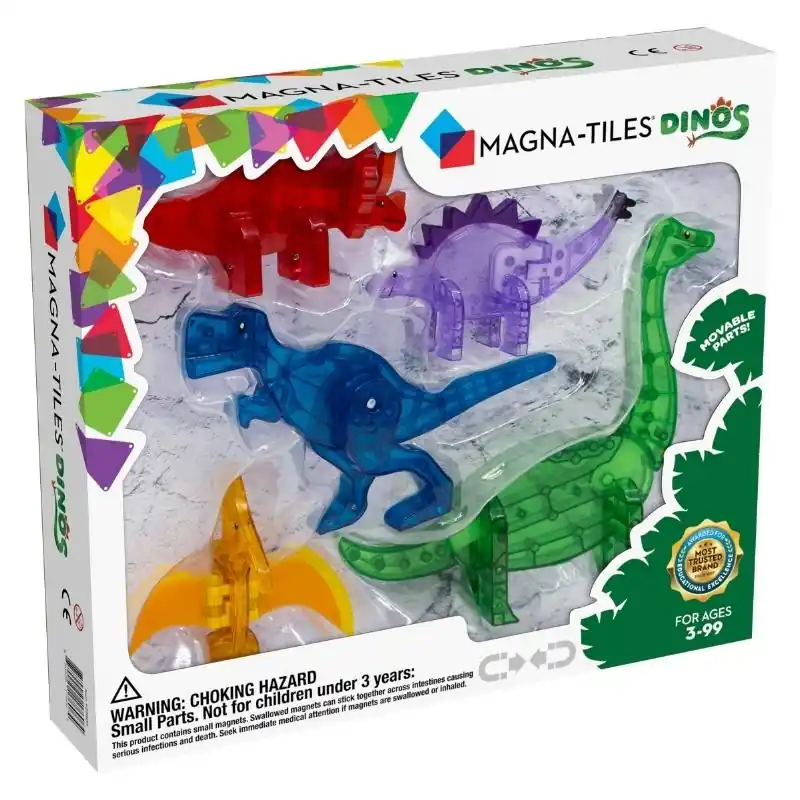 Magna Tiles - Dino Set - Magnetisch Speelgoed 5 stuks Actieprijs