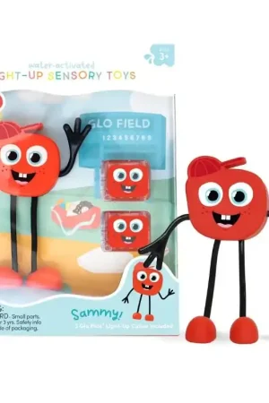 Gratis Retour Glo Pals - sensorische lichtgevende blokjes voor in bad of sensorisch spel - Sammi - 2 stuks incl. speelvriendje