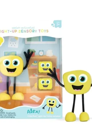Bestseller Glo Pals - sensorische lichtgevende blokjes voor in bad of sensorisch spel - Alex - 2 stuks incl. speelvriendje