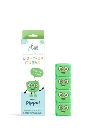 Glo Pals - sensorische lichtgevende blokjes voor in bad of sensorisch spel - Pippa - 4 stuks Beste Prijs