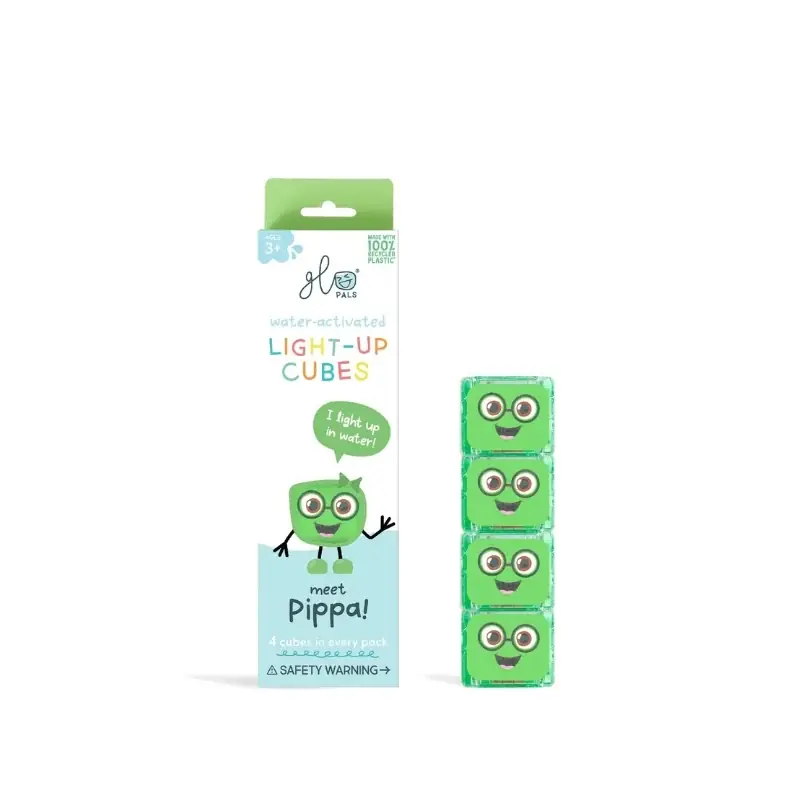 Glo Pals - sensorische lichtgevende blokjes voor in bad of sensorisch spel - Pippa - 4 stuks Beste Prijs