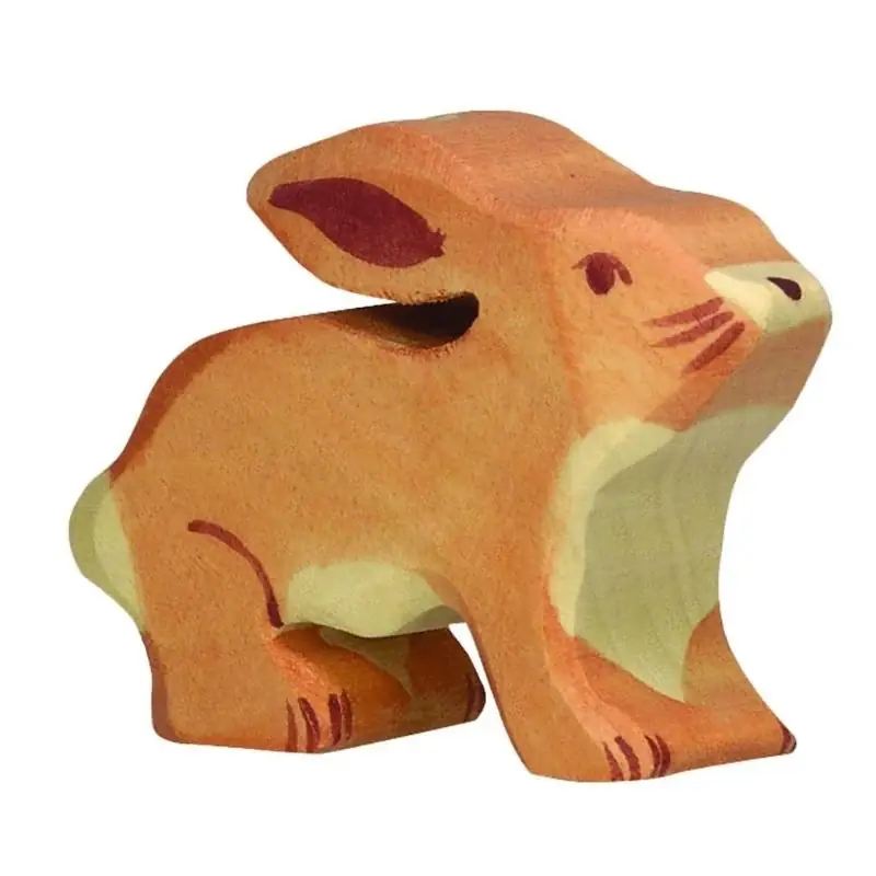 Holztiger - Houten Dieren - Haas 6 cm Nieuw