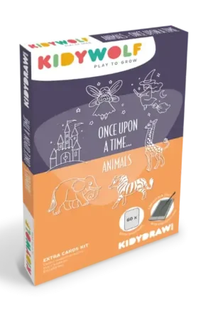 Dagaanbieding Kidywolf - Kidydraw-mini refill navulling - 60 kaarten One upon a Time & Animals