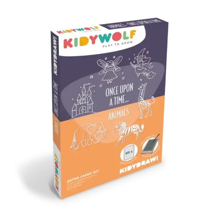 Dagaanbieding Kidywolf - Kidydraw-mini refill navulling - 60 kaarten One upon a Time & Animals