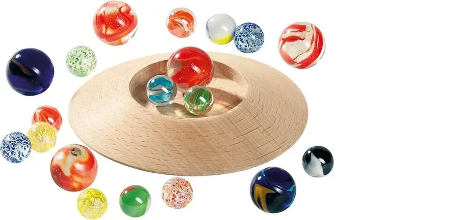Koopje Goki - Knikkerspel van hout met 31 knikkers