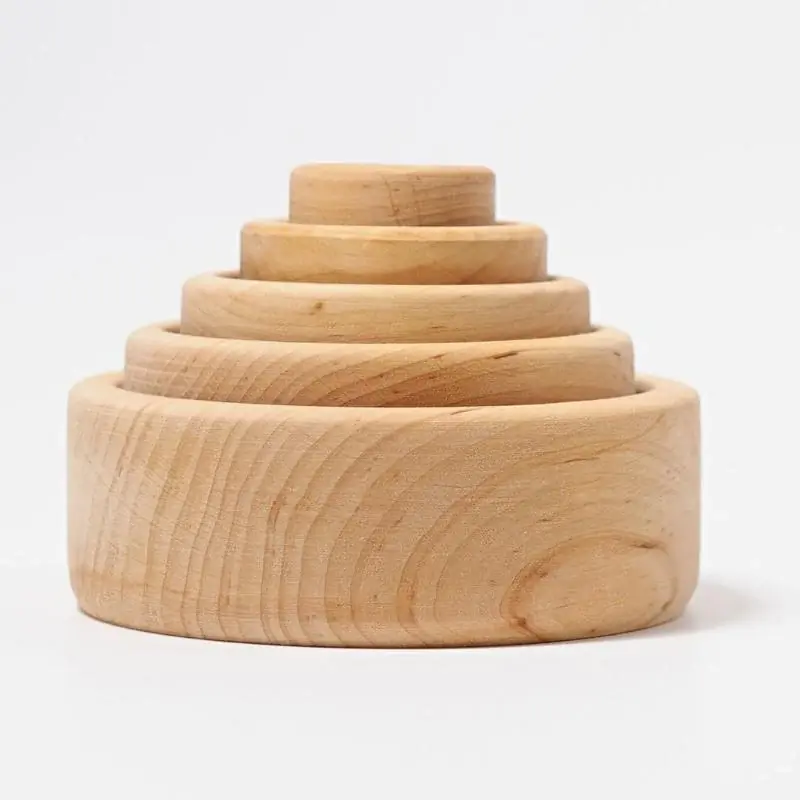 Grimm's - Houten Stapel Bakjes 5 stuks Express Levering