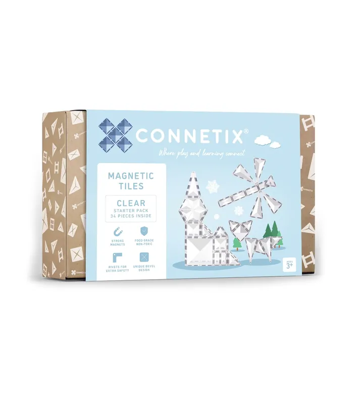 CONNETIX - Starter Clear Pack 34 stuks - magnetisch constructiespeelgoed Superprijs