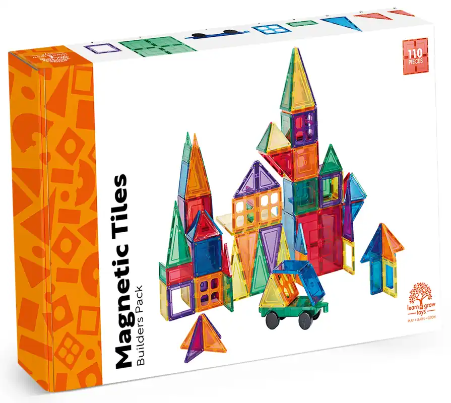 Bestel Nu Learn And Grow - Magnetisch constructiespeelgoed Builders Pack - 110 stuks