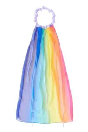 Lage Kosten Sarah's Silks Hoofdband met Sluier - Rainbow