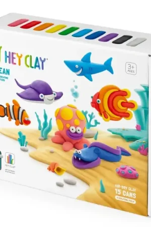 Koop Vandaag Hey Clay interactieve boetseerkleiset - 6 oceaandieren (15 potjes)