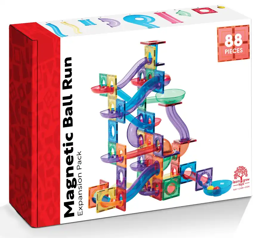 Learn And Grow - Magnetisch constructiespeelgoed Ball Run - 88 stuks Laatste Kans