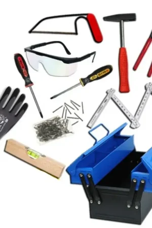 Gereedschapskist blauw met gereedschap - Kids at work Gratis Retour