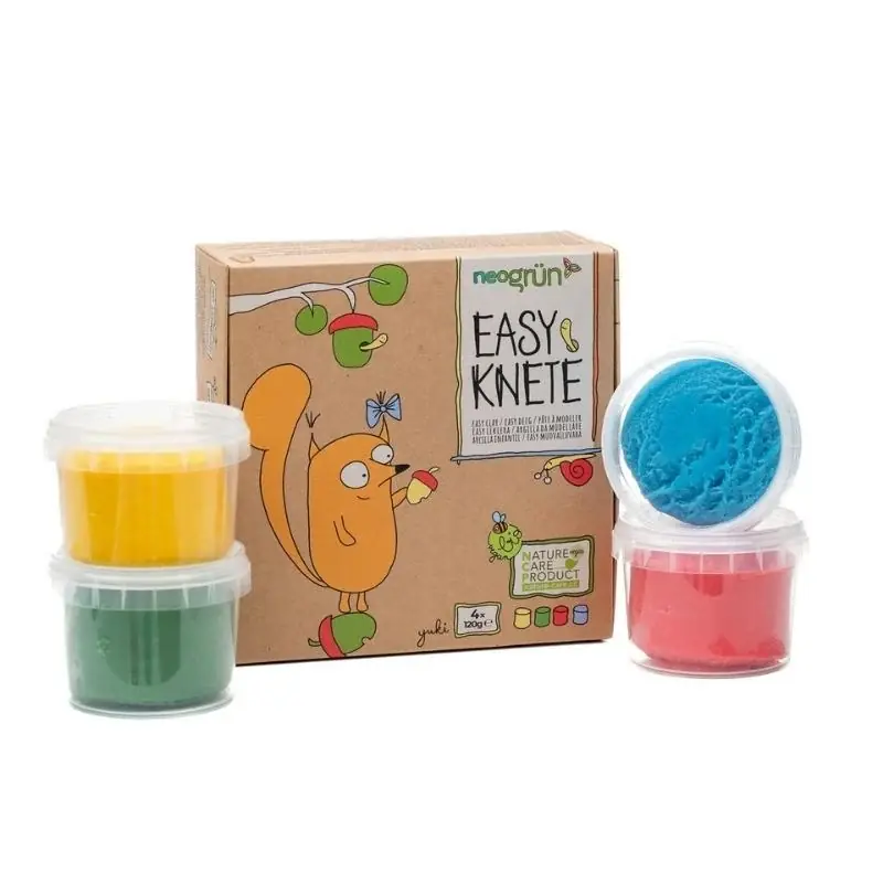 Hete Deal Neogrün - Natuurlijke boetseerklei Yuki - blauw, rood, geel en groen