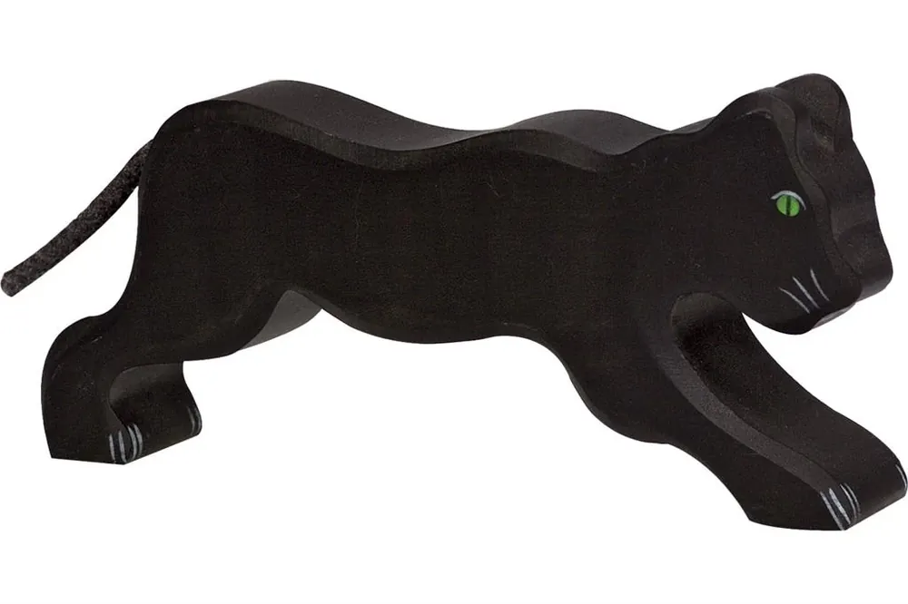 Exclusieve Aanbieding Holztiger - Houten Dieren - Zwarte Panter 16 cm