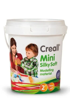 Uitverkoop Creall – Mini Silky soft boetseerklei emmer (felle kleuren, 5 stuks, 300 gram)