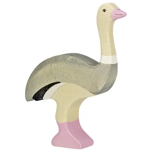 Snelle Levering Holztiger - Houten Dieren - Struisvogel 12 cm