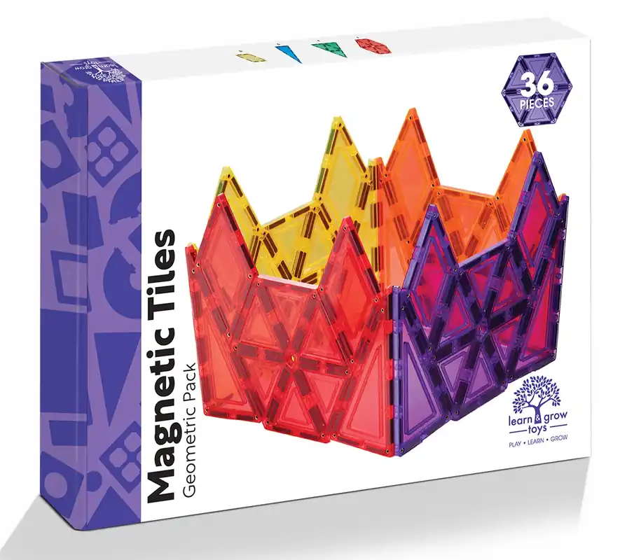 Betrouwbaar Learn And Grow - Magnetisch constructiespeelgoed Geometry Pack - 36 stuks