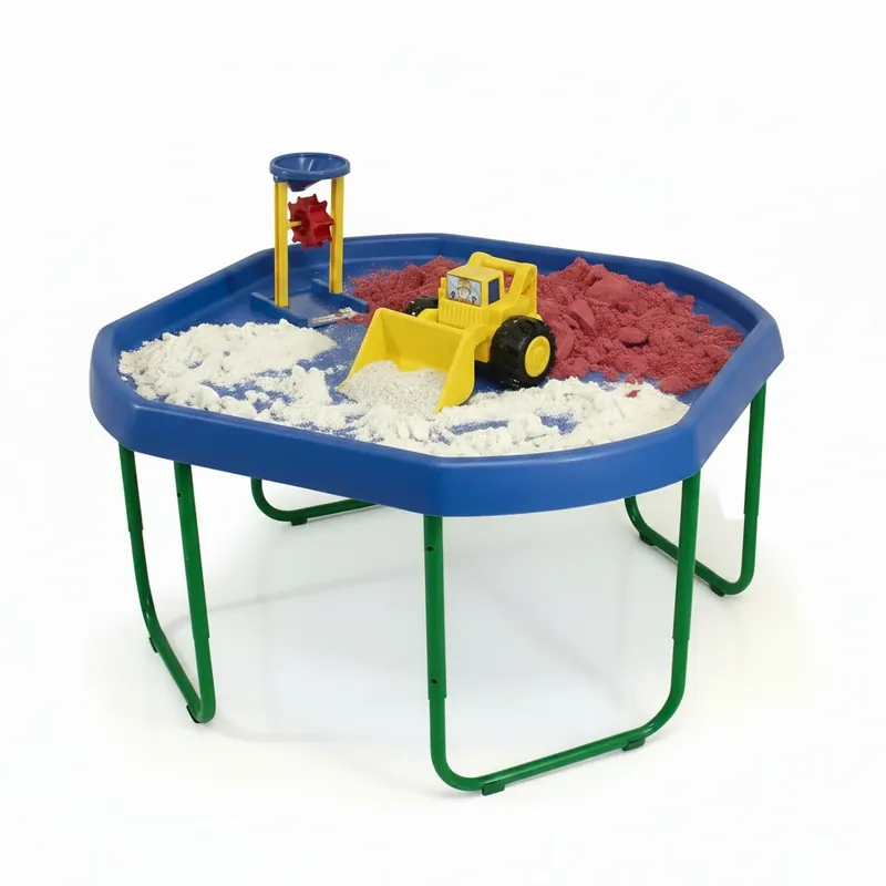 Uitverkoop SET Tuff Tray Spot 100cm - Activiteitentafel Blauw + verstelbaar onderstel groen