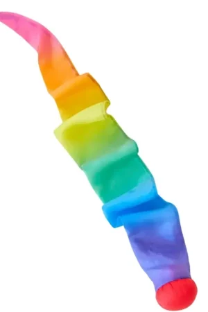 Betaalbaar Staartbal (skytail) om te werpen in zijde - regenboog - Sarah's Silks