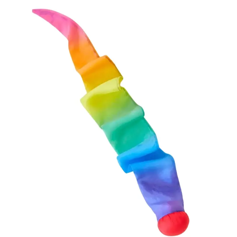 Betaalbaar Staartbal (skytail) om te werpen in zijde - regenboog - Sarah's Silks